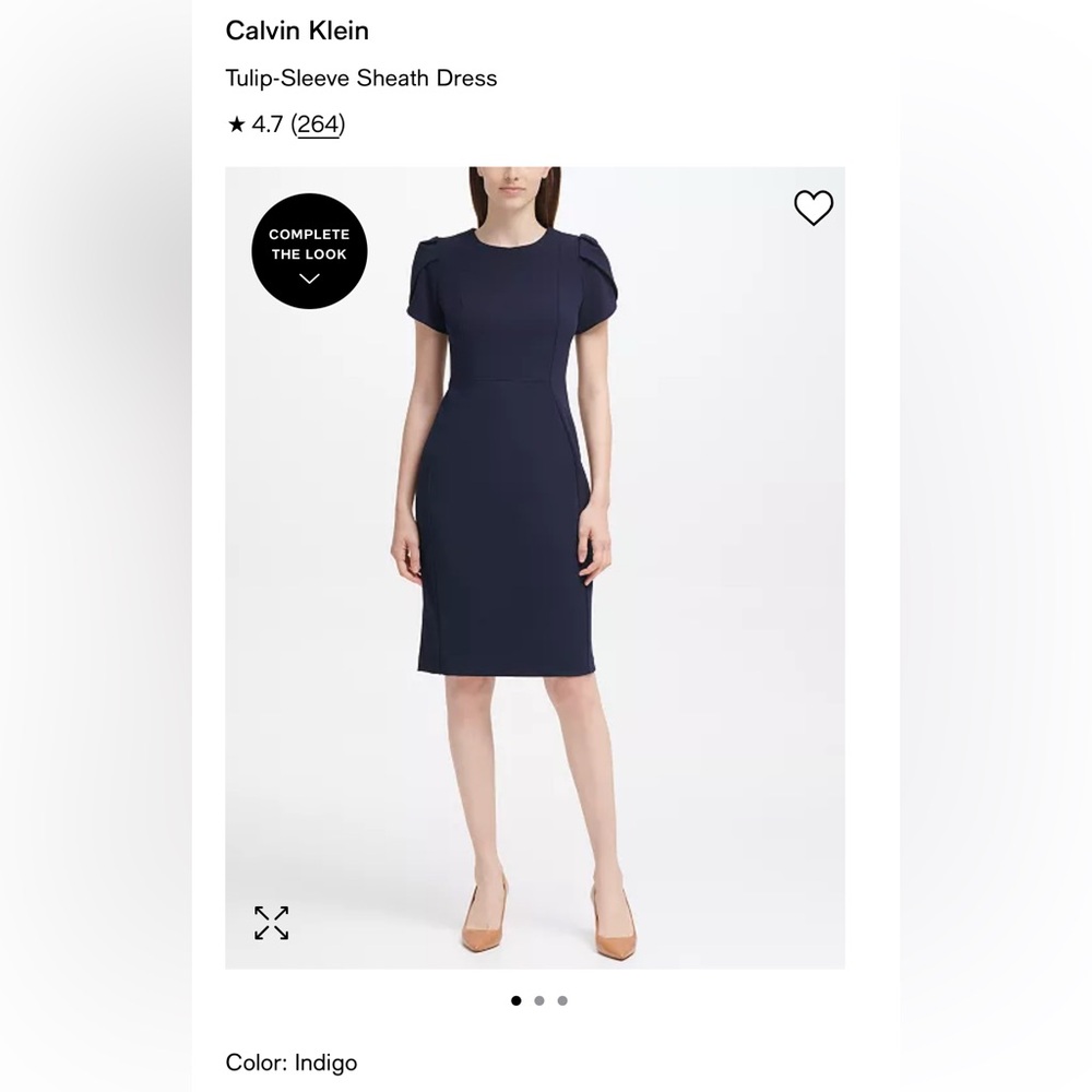SOLD******Calvin Klein Tulip-Sleeve Sheath Dress: Size 16